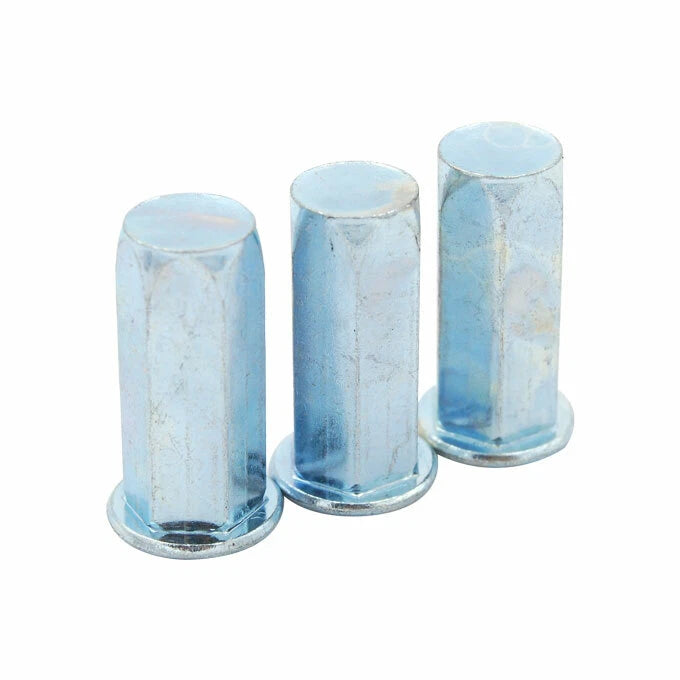 100pcs M3/M4/M5/M6/M8<wbr/>/M10/M12 Flat Head Full Hex Close End Insert Rivet Nuts