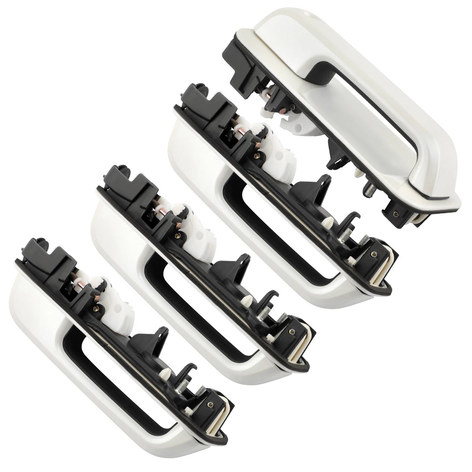 Door Handles Front &amp; Rear Set Pearl White for Ford F150 15 - 20 FL3Z1522405AA