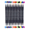 Fineliner Tip Set Drawing 12 Colors Sta Dual Brush Water Based Art