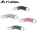 Flissa 4" Folding Pocket Knife Steel Edc Pocket Knife W/g10 Handle