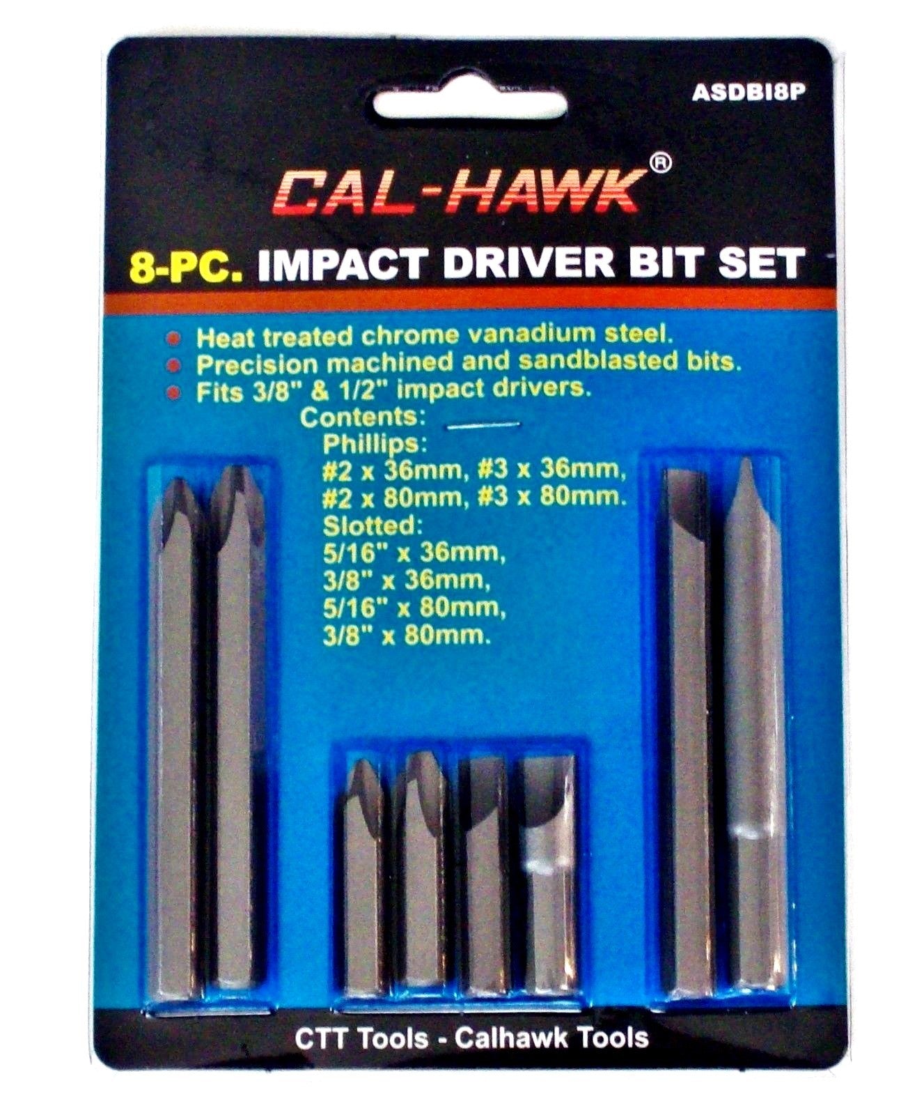 Calhawk Impact Driver Replacement Screwdriver Bits