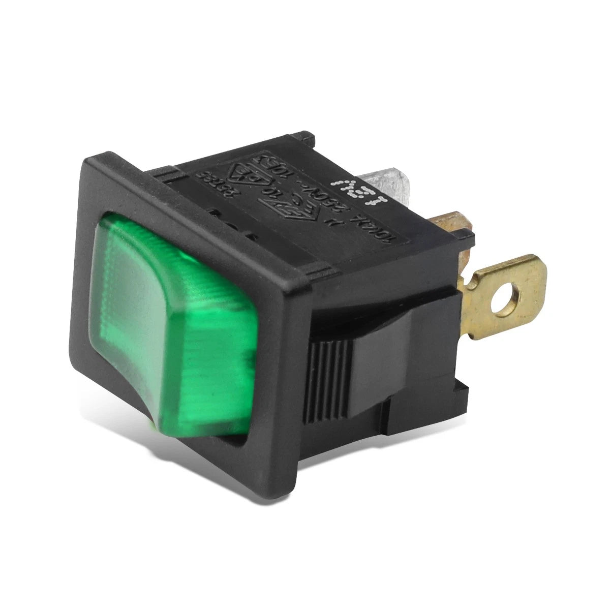 Universal 16a Green Led Power On/off Mini Rocker | Built Supply Co