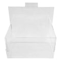 7 Inch X 4 Inch X 7 Inch Crystal Clear Acrylic Lucite Slatwall Bin