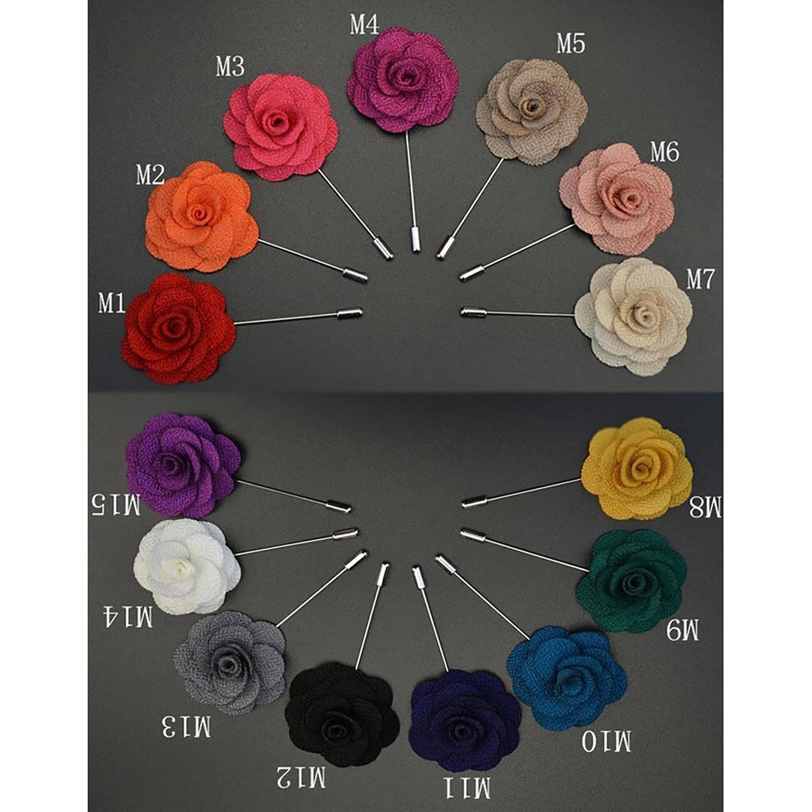 10pack Men Nice Lapel Flower Daisy Boutonniere Stick Brooch Pin Suit
