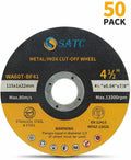 50PK 4.5" Cut Off Wheels - 46 Grit Aluminum Oxide/Fused Alumina -For
