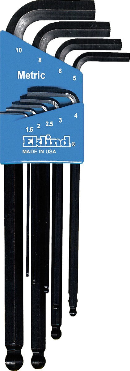 Eklind 9pc Metric Ball End Hex Wrench Set