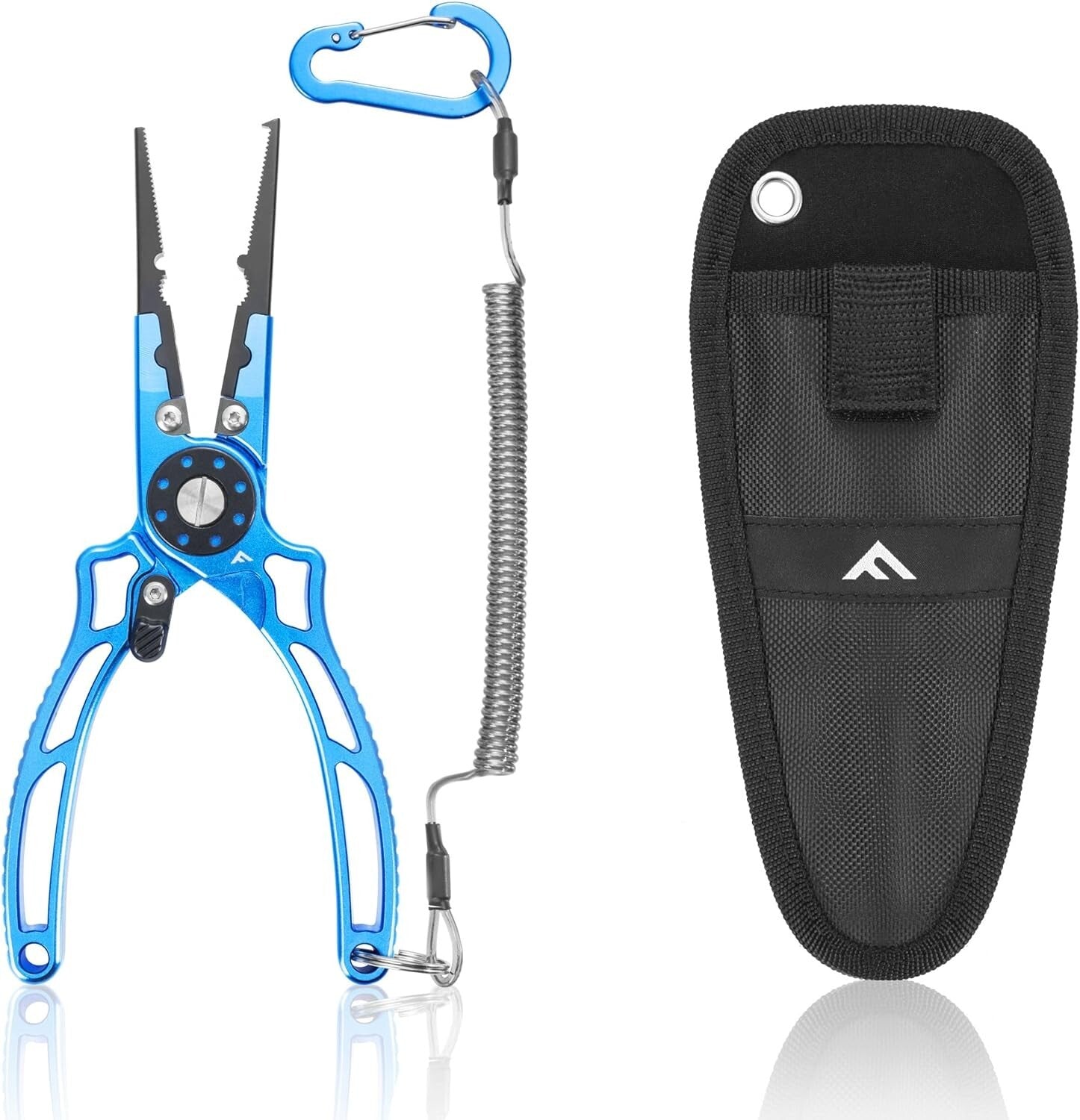 FLISSA 8 Inch Aluminum Fishing Pliers, Safety Lock Corrosion Resistant w/Sheath