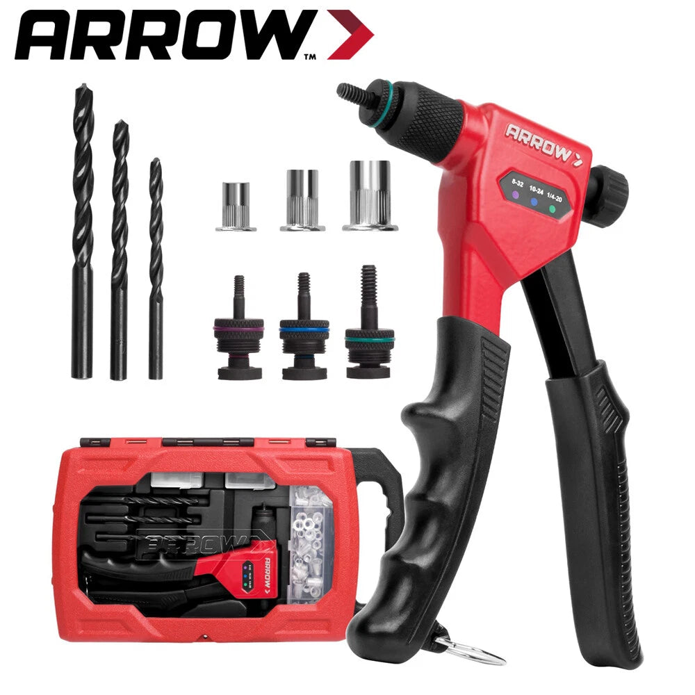 Arrow Rivet Nut Tool 8" Rivet Nut Gun Kit Rivnuts | Built Supply Co
