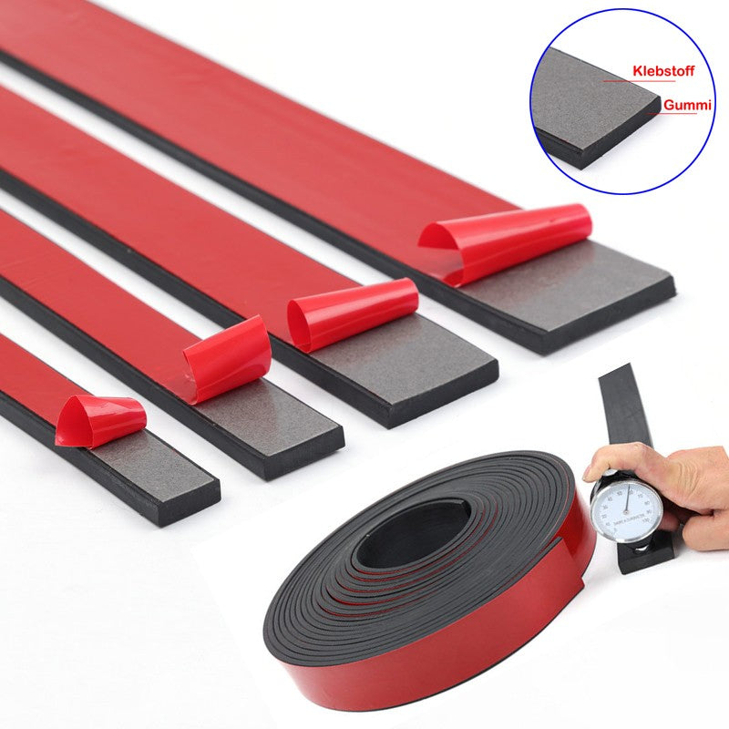 Self Adhesive Rubber Strip Pads Gasket 2-15mm Thick