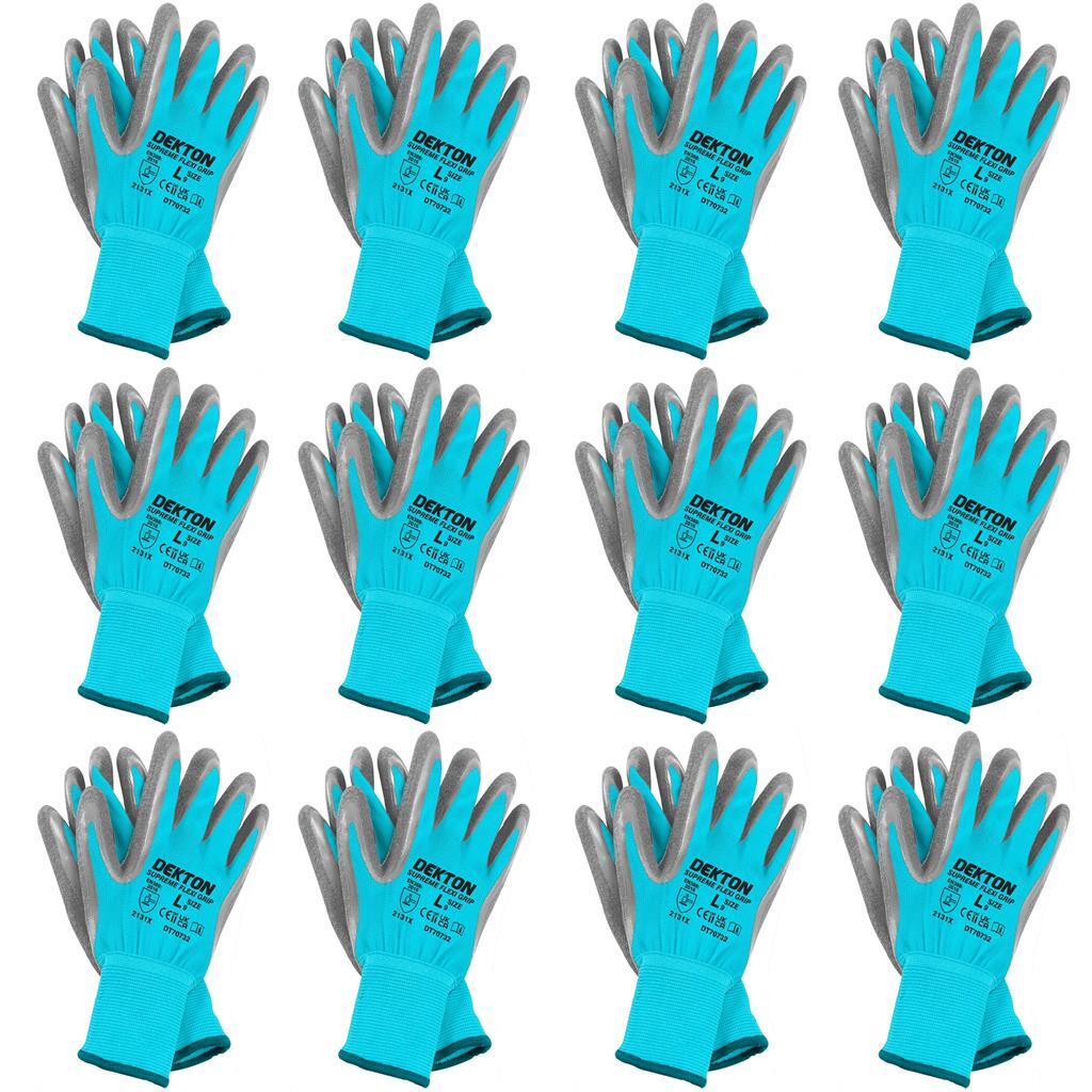 Dekton Latex Coated Supreme Flexi Work Gloves - 1pc by Dekton