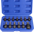 WORKPRO 13PC Torx Bit Socket Set 1/4" 3/8" 1/2" Drive T8-T60 Torx Bit Socket Set