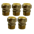XFITTING 1" Push Fit Male NPT Adapter - 5 Pack
