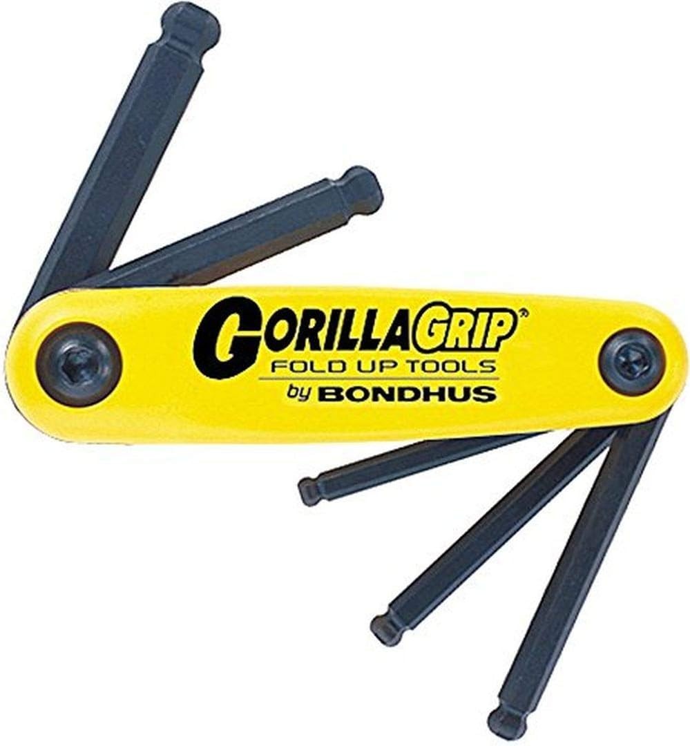 Bondhus Ball End Hex Fold Up Wrench Set SAE Inch 3/16-3/8"