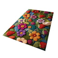 Decorative Bath Mat Anti Slip Imitation Cashmere With Beautiful Rose