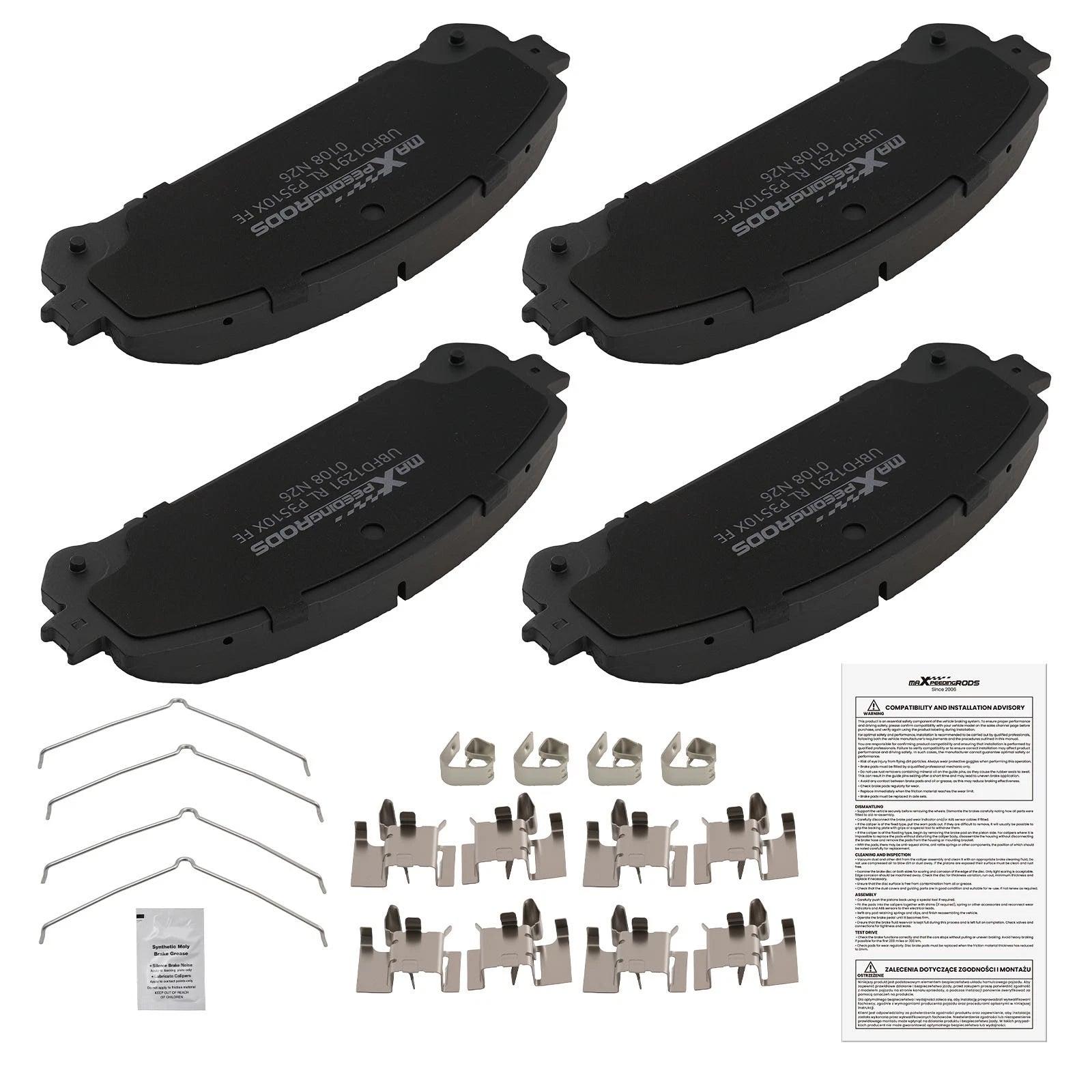 Front Brake Pads Kit for Lexus RX350/ RX350h/ RX350L/ RX450hL/ RX450h/ RX450h+