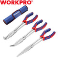 WORKPRO 3-PIECES 11 Inch Long Reach Pliers Set Extra Long Needle Nose