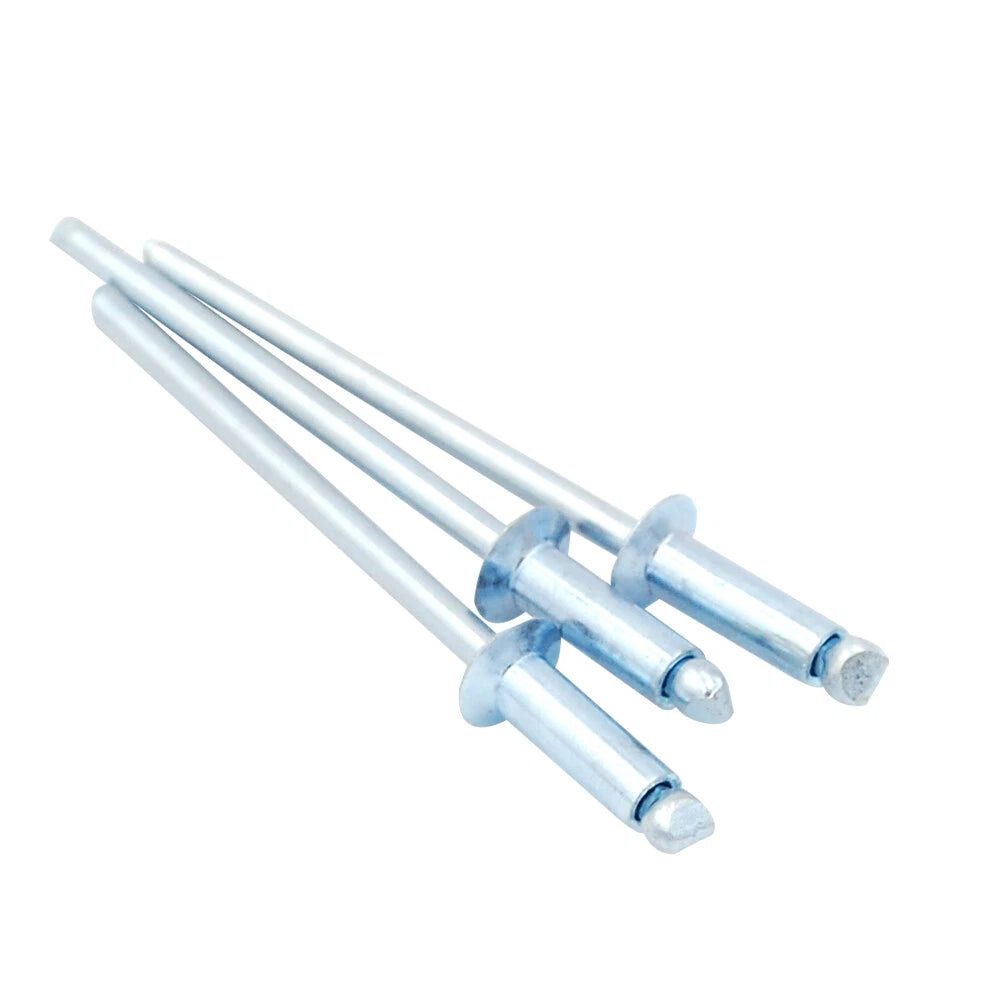 Steel Countersunk Head Open End Pop Blind Rivets 1/8" M3.2 Diameter