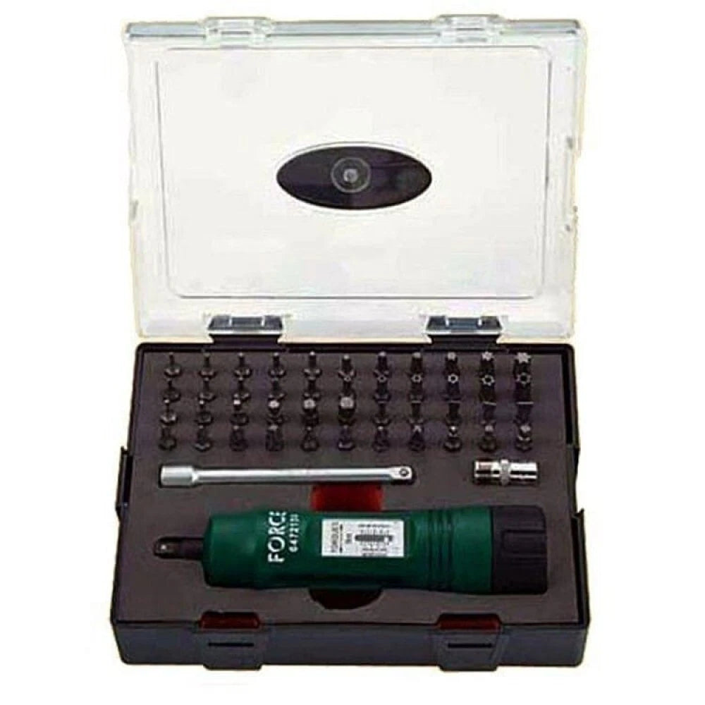 Force K64706 1/4" Dr. 1-5nm Adj. Torque Wrench Driver Set+ Power Bits