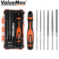 Valuemax Needle File Set Round Halfround Flat Warding Square