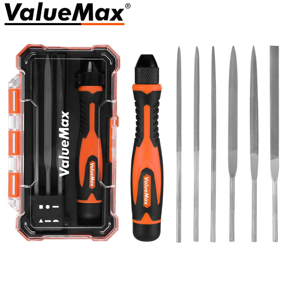 Valuemax Needle File Set Round Halfround Flat Warding Square