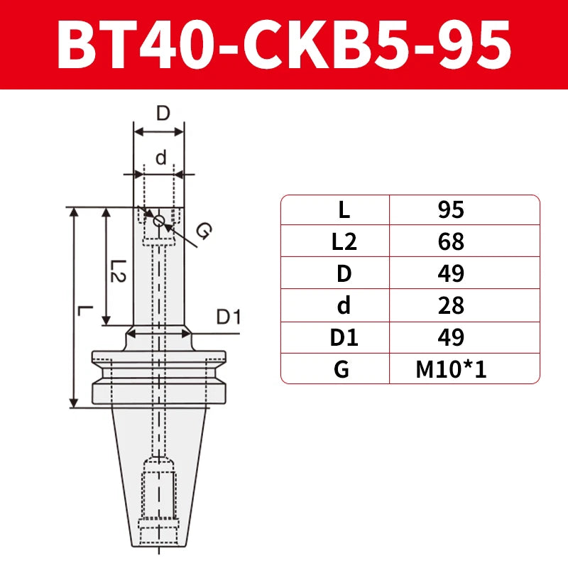 Ckb5 Heavy Large Boring Shank Bt40 Cnc Milling Machine Tool Holder
