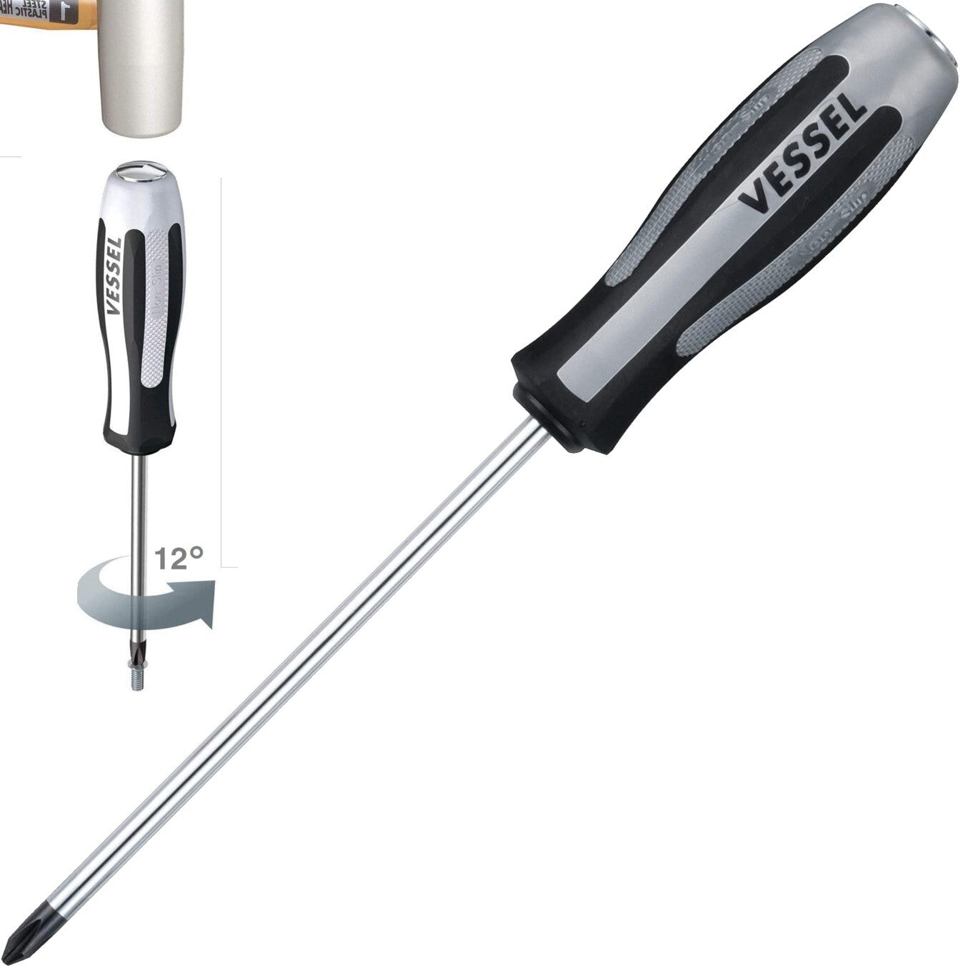 Vessel Manual Impact Screwdriver Phillips P2