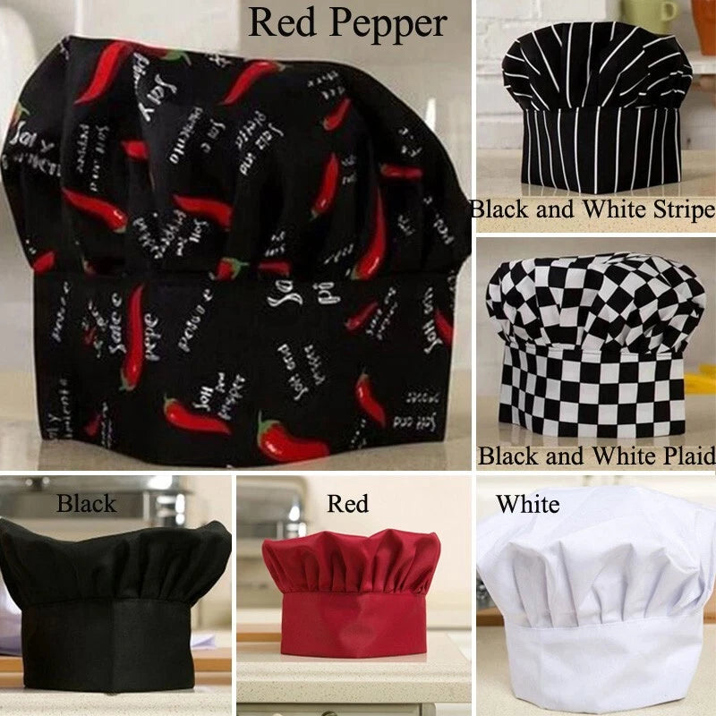 Chef Cook Pro Adjustable Pubs Cap Elastic Kitchen Baker Men 16cm Hat