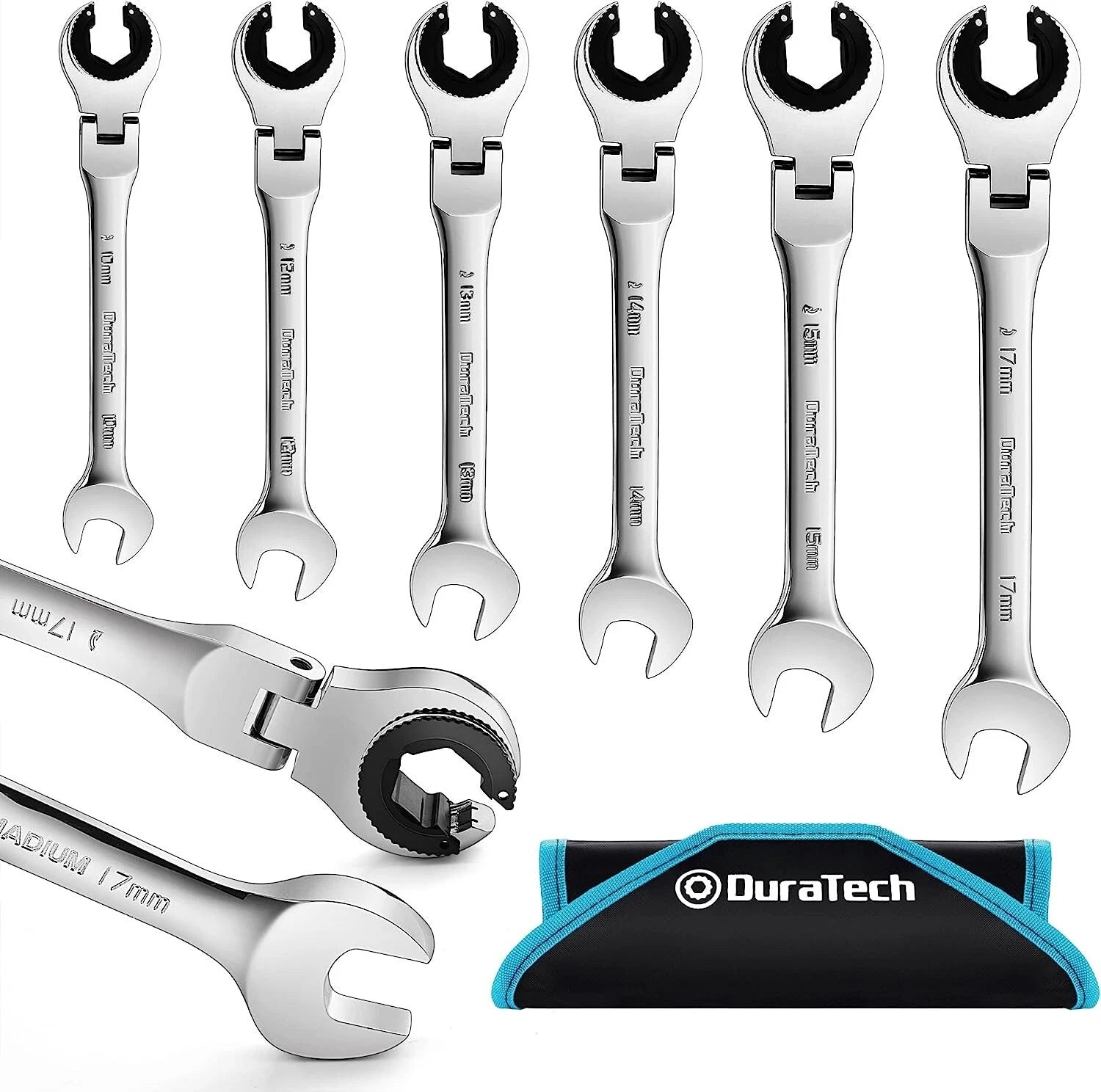 Duratech 6-piece Ratcheting Wrench Set W/open Flex-head Metric