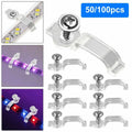 50/100?? Mounting Bracket 10mm Fixing Clip W/screw For 3528 5050 5630