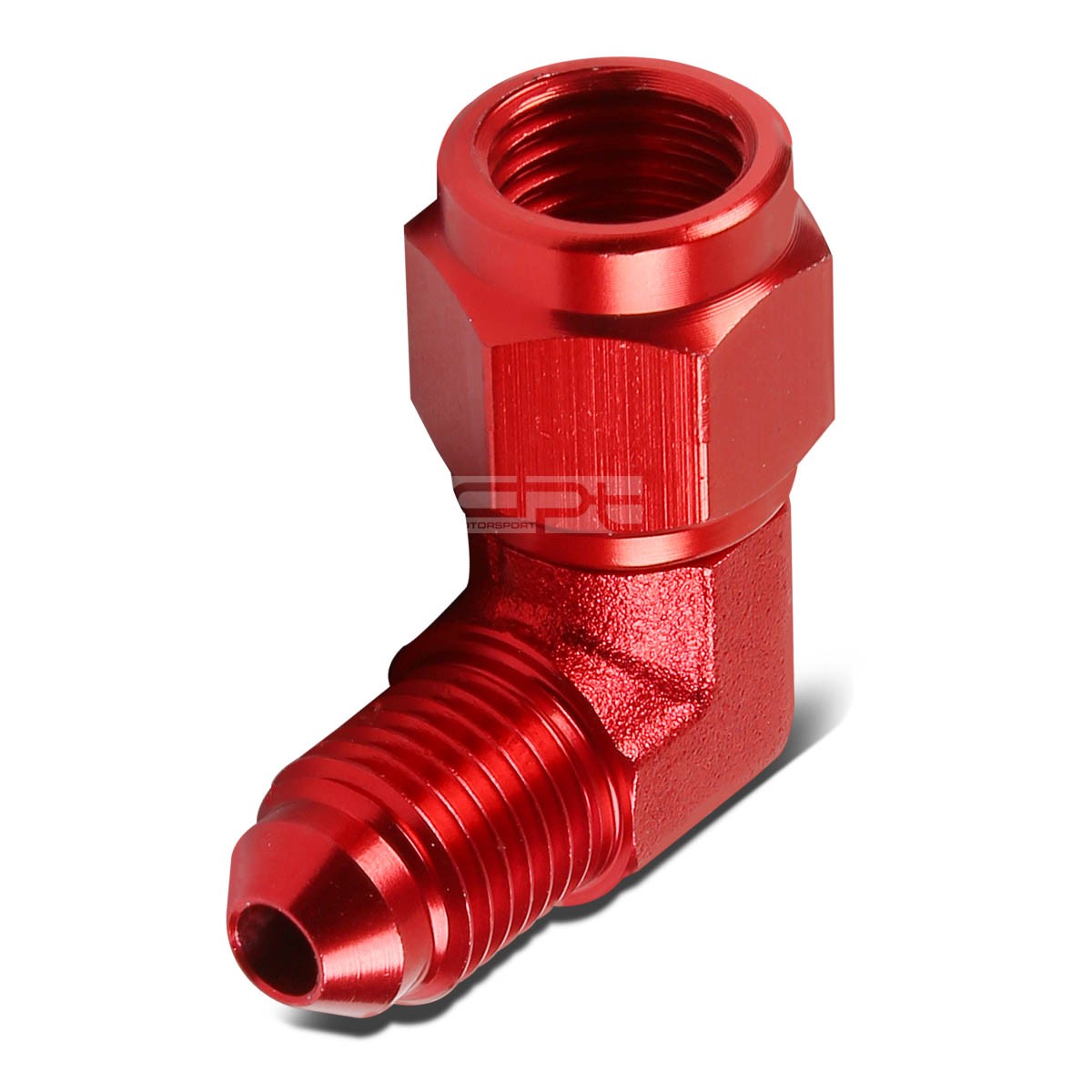 4an an-4 Male Female 90 Degree Bulkhead Flare Red Aluminum Anodized