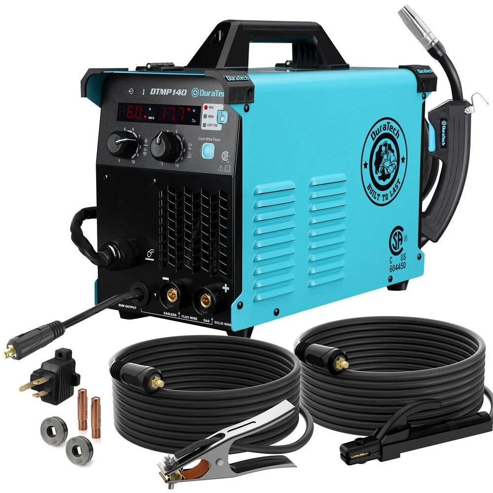 140amp Mig Welder Flux Core Welding Machine Mig Mma Tig 3 In 1 Welder