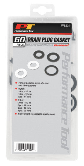 Drain Plug Gasket Assortment 60 Piece by Performance Tool