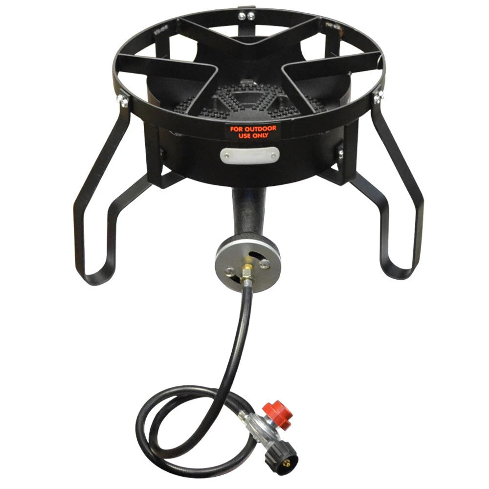 Single Round Burner 16-1/2" High Pressure Propane Gas Outdoor Cooking