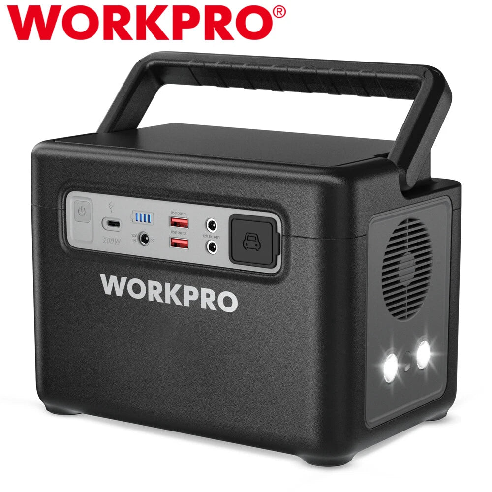 Workpro 300W Portable Power Station 96000ma Outdoor Generators W/65W