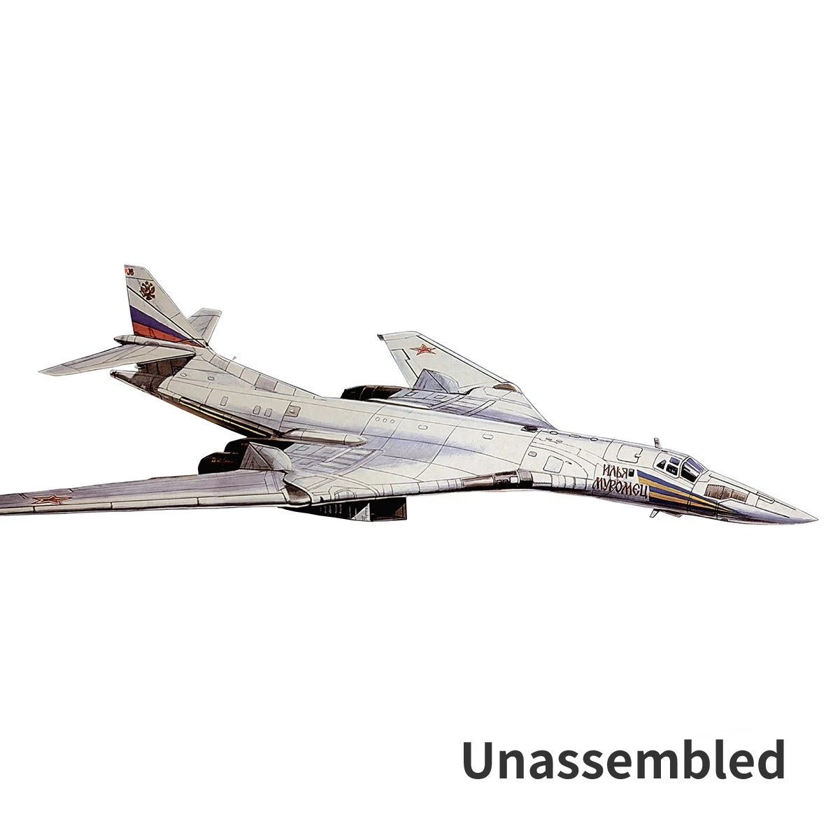 1:72 Tupolev Tu-160 Black Jack Bomber Military Aircraft Paper Model