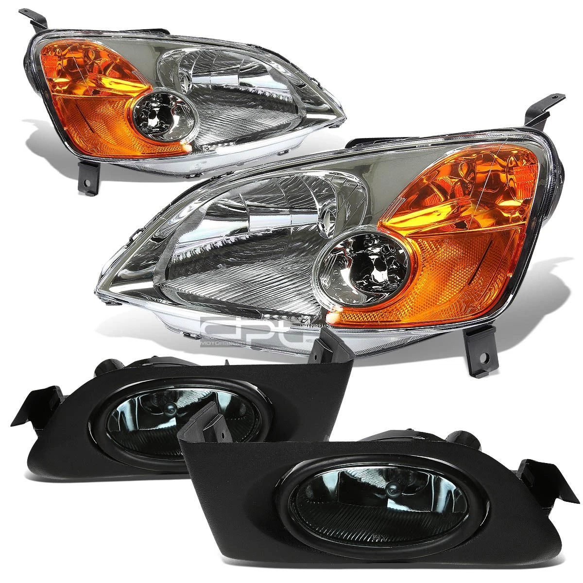 Chrome Housing Head Light Amber Side Marker+tinted | Built Supply Co