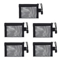5 Pack Travel Toiletry Bag Set Mesh Zipper Pouch For Cosmetics Storage