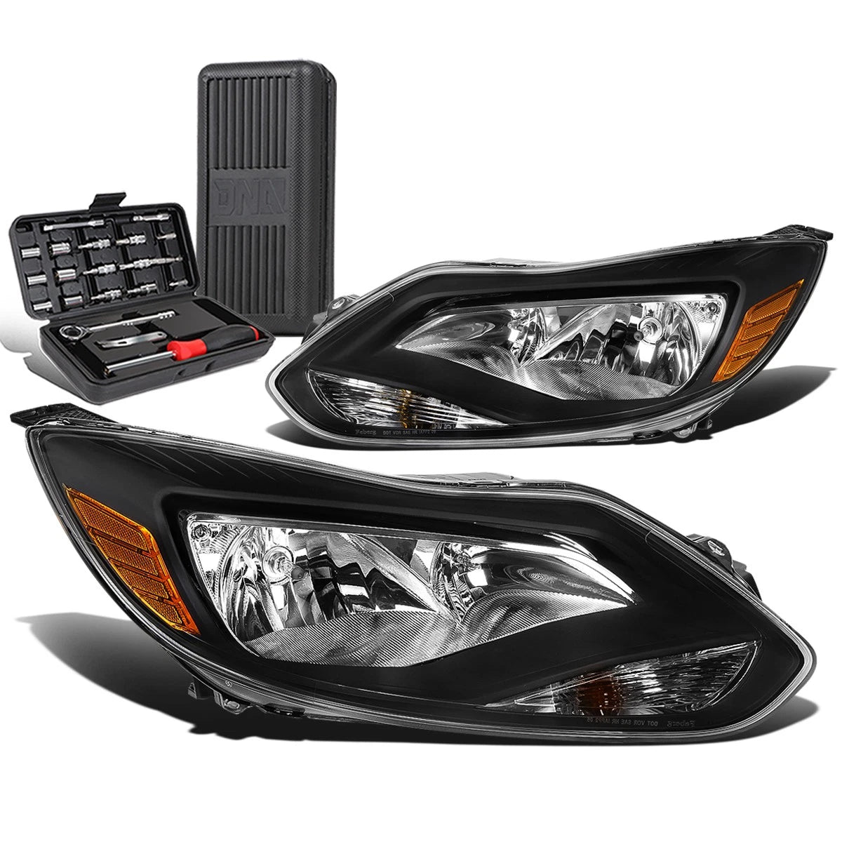 For 2012-2014 Ford Focus Pair Black/amber Side | Built Supply Co