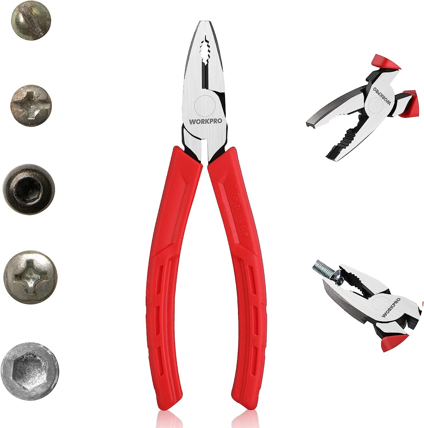 WORKPRO Premium 6.5'' Screw Extractor Pliers Combination Pliers by WORKPRO