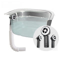 Round Side Overflow Pipe Head For Kitchen Sink Drainer Compatible