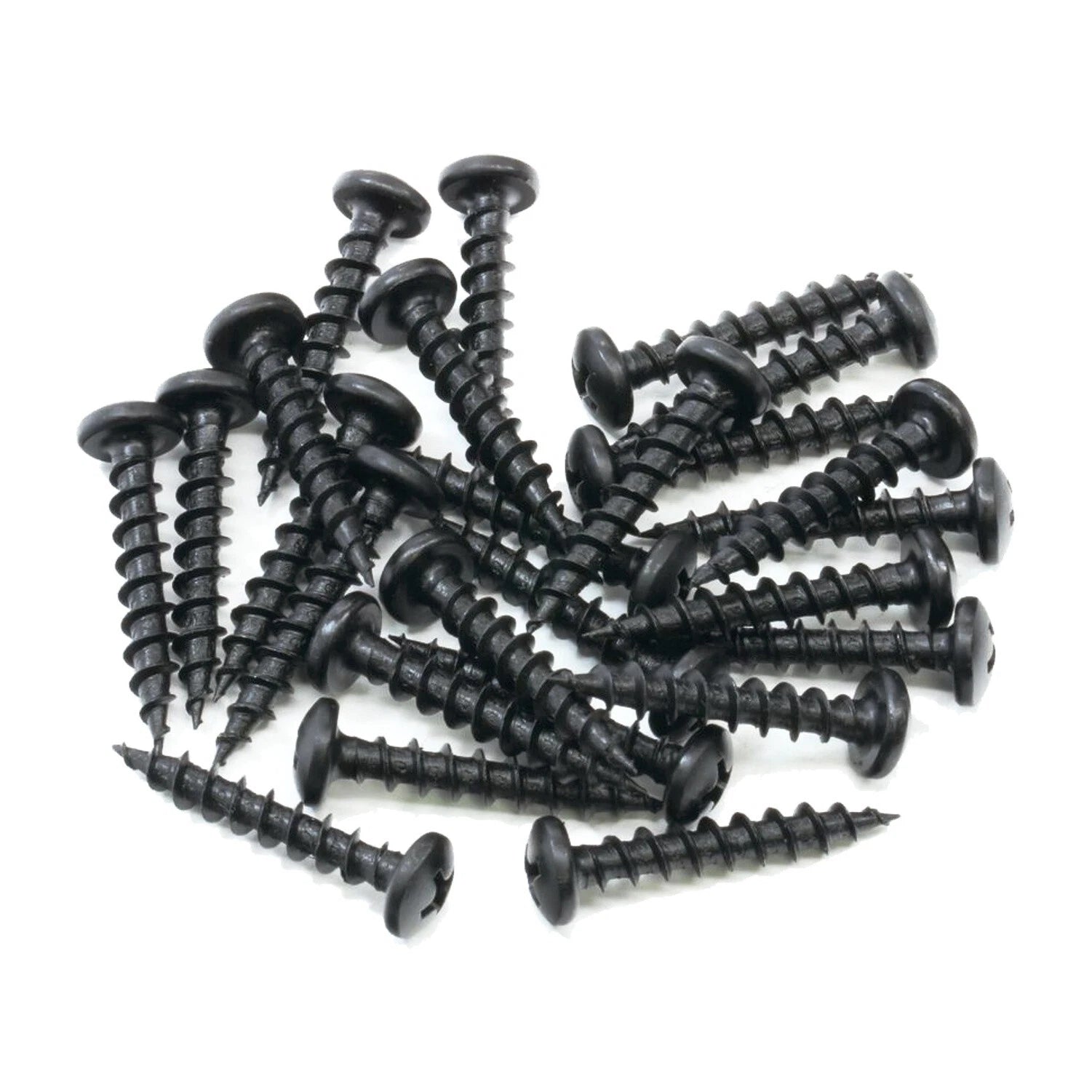 #8-11 X 1" Deep / Coarse Phillips Pan Head Screws Black Phosphate
