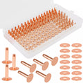 77set/pack 12*4*19/7mm #9 Copper Rivets&burrs Leather Working Rivet