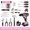 141PCS 20V Cordless Drill Driver Home Tool Sets Hand Tool Kit