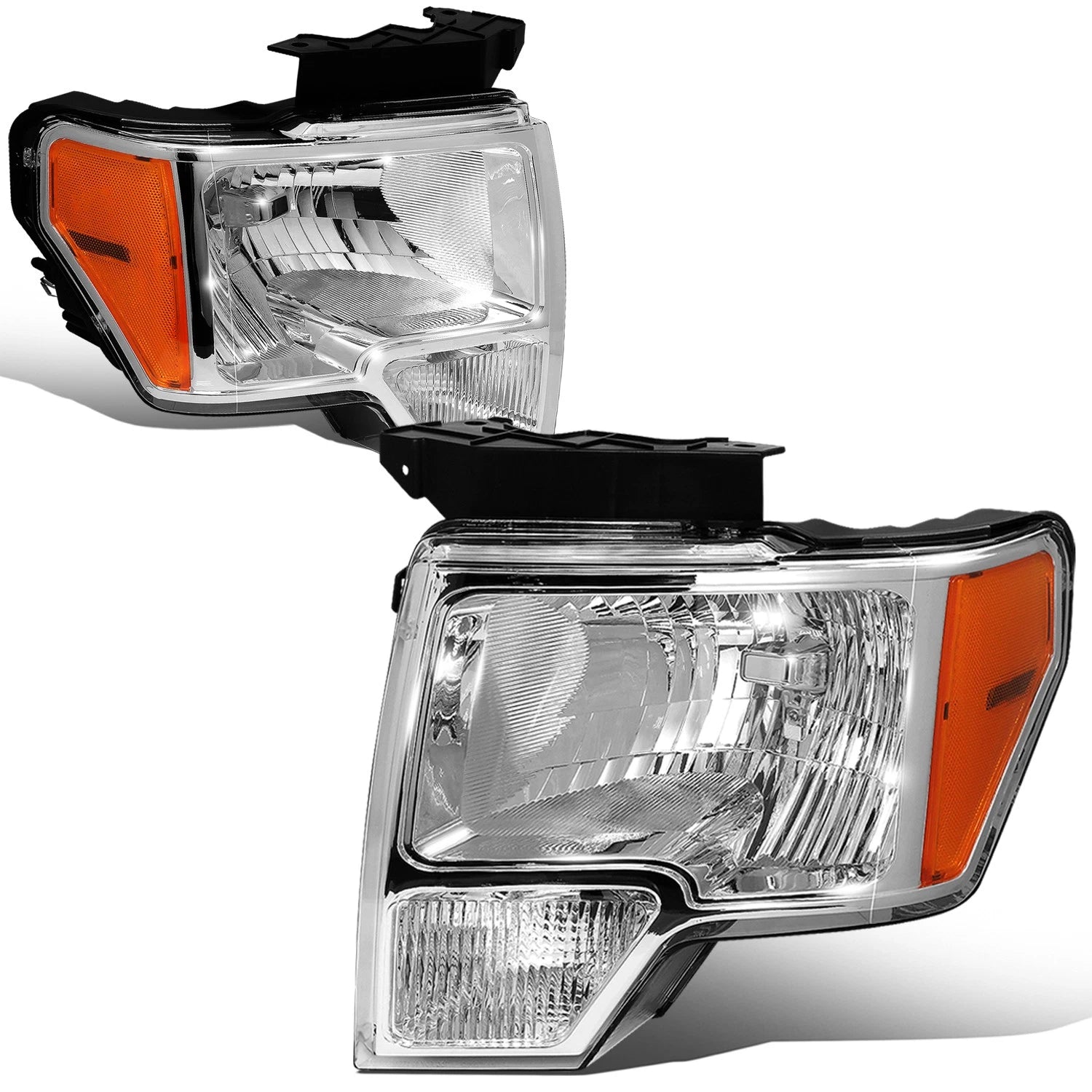 Fit 2009-2014 Ford F150 Pickup Pair Chrome Housing | Built Supply Co
