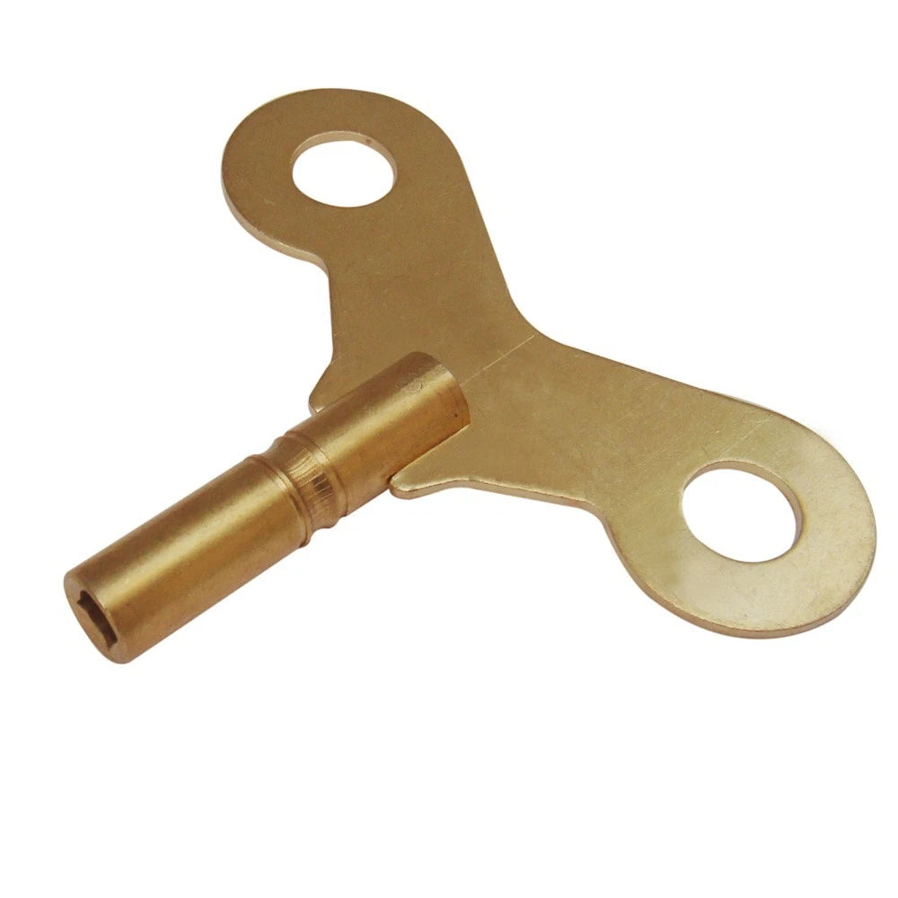 Brass Clock Key Large Wing For Key Wind Clocks Size 9 / 4.50 Mm -