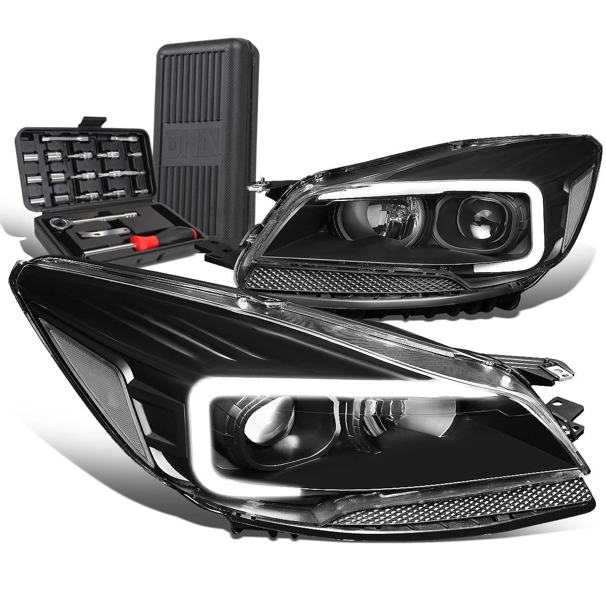 For 2013-2016 Ford Escape Led Drl Tube Black Clear | Built Supply Co