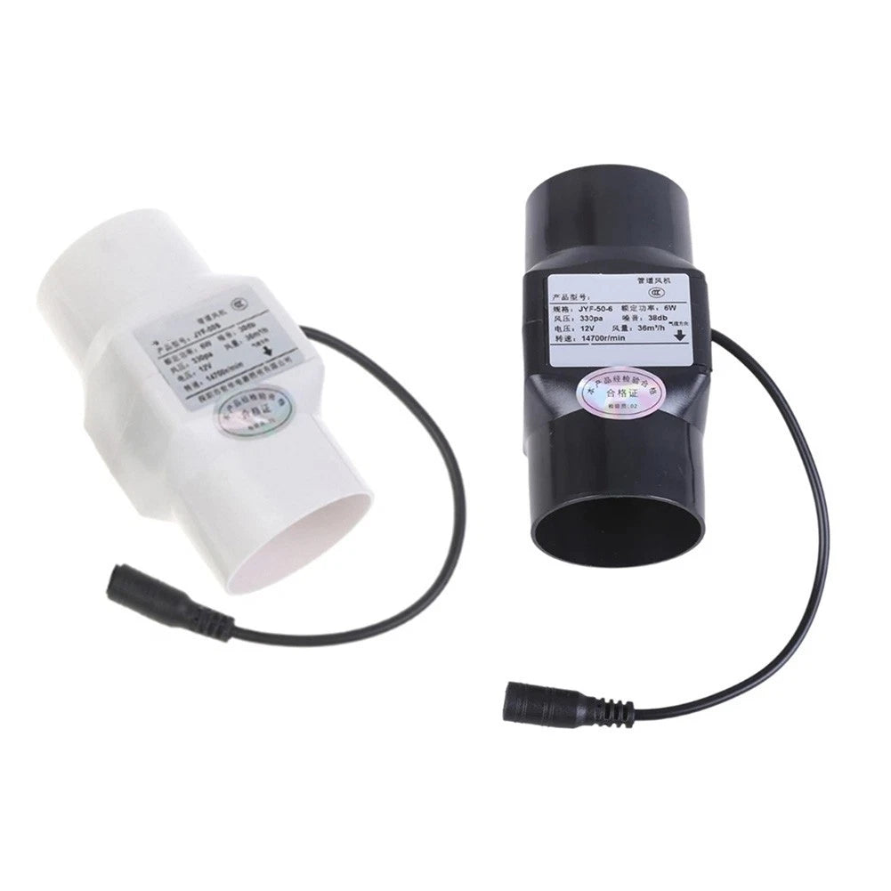 6W 12V Inline Exhaust Fan Duct Fan 50mm For Ventilation In
