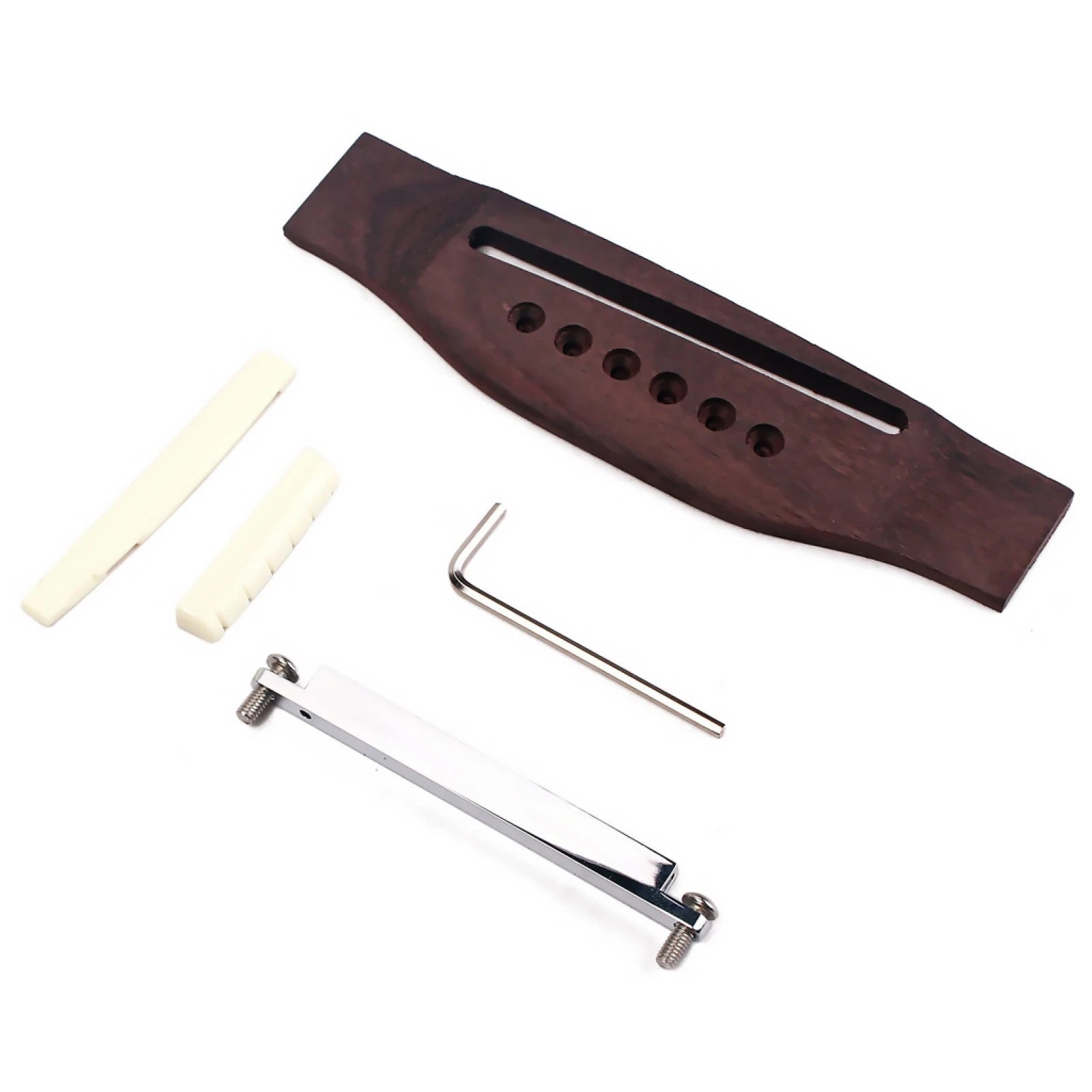Durable Guitar String Bridge Shaft Saddle Nut Set For Steel String