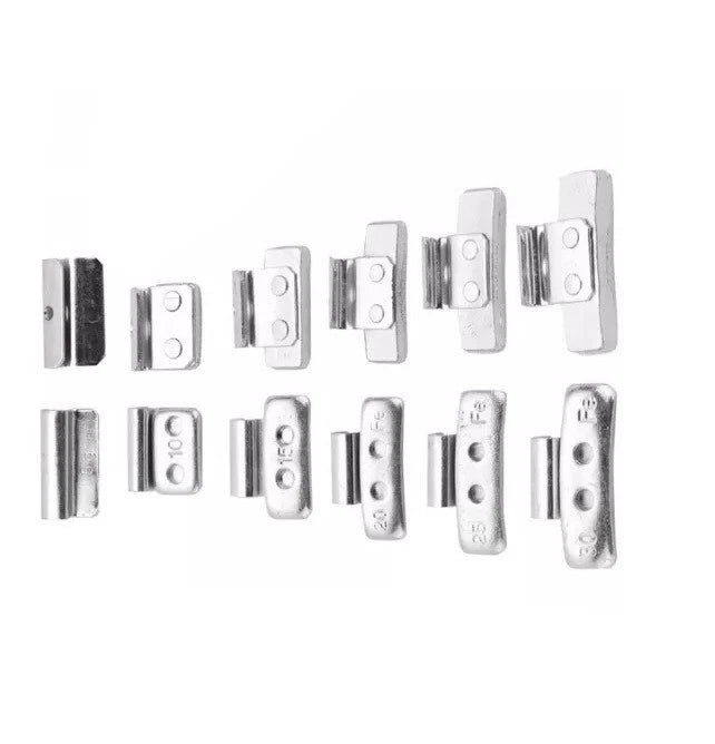 35pcs Steel Rim Car Clip On Wheel Balance Lead Weight: 10x(10g+15g+30<wbr/>g) + 5X40g
