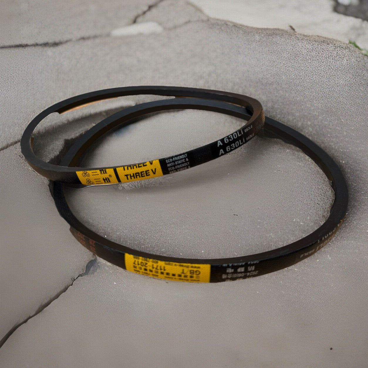 2pcs Replacement Power Trowel Shaft Drive Belt 630Li For Loncin Honda GX200 S100